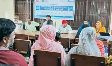 ধামইরহাটে ইউনিয়ন পর্যায়ে জলবায়ু পরিবর্তন জনিত বিপন্নতা বিশ্লেষন কর্মশালা