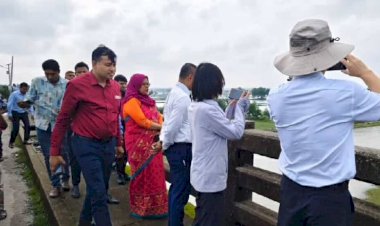 কেশবপুরসহ বিভিন্ন জলাবদ্ধ এলাকা পরিদর্শনে চায়না প্রতিনিধি দল