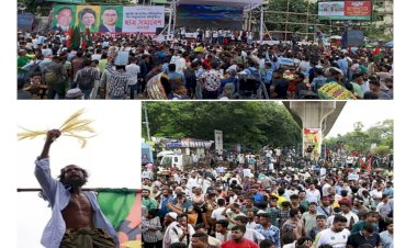 জুলাই গণ-অভ্যুত্থানের বর্ষপূর্তিতে শাহবাগে ছাত্রদলের জমায়েত; চলছে স্লোগান