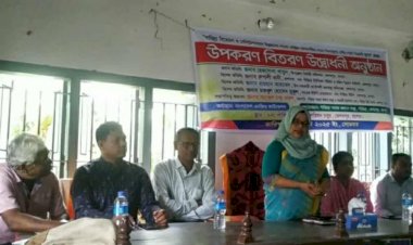 কেশবপুরে বিনামূল্যে সেমি-পাকা টয়লেট স্থাপনের উপকরণ বিতরণের উদ্বোধনী অনুষ্ঠান