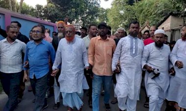 আওয়ামী দোসরদের নিয়ে আনন্দ মিছিলের প্রতিবাদে দুলালপুর ইউনিয়ন বিএনপির প্রতিবাদ মিছিল