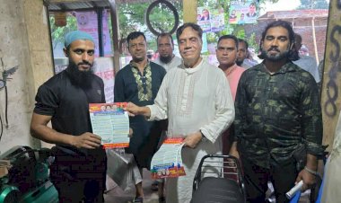 রাষ্ট্র কাঠামো মেরামতের ৩১ দফা বাস্তবায়নে মনোহরদীতে বিএনপির লিফলেট বিতরণ