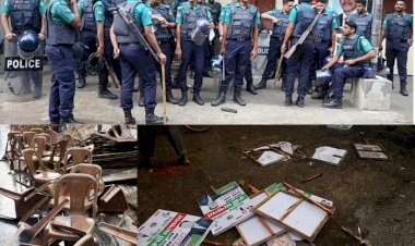 কাকরাইলে জাতীয় পার্টির সমাবেশ পণ্ড করে দিল পুলিশ