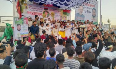নরসিংদীর শিবপুরে  আওয়ামী ফ্যাসিবাদ বিরোধী গনসমাবেশ