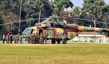 নির্বাচনী পরিস্থিতি নিয়ন্ত্রণে ঠাকুরগাঁওয়ে সেনাবাহিনীর বিশেষ কমান্ডো মহড়া