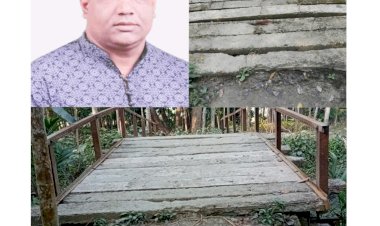 রাজাপুরে ঝুঁকিপূর্ণ সেতু নির্মাণ: দু'পাশে রেলিং ও মাটিভরাট না থাকায় দুর্ঘটনার আশঙ্কা