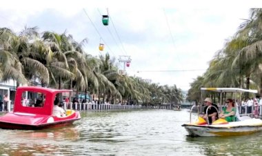 বগুড়ায় ঈদে টিএমএসএস বিনোদনকেন্দ্রে উপচে পড়া ভিড়, জনসাধারণের আকর্ষণ ক্যাবল কার