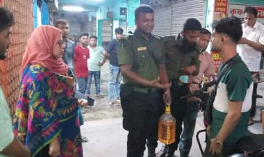 কেশবপুর উপজেলার ০৩ টি তেল পাম্পে  অভিযান পরিচালনা করা