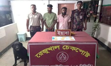 নাইক্ষ্যংছড়ি সীমান্তে ডগস্কোয়াডের সহায়তায় বিজিবি সদস্যদের অভিযানে ৩ পাচারকারীসহ ইয়াবা জব্দ