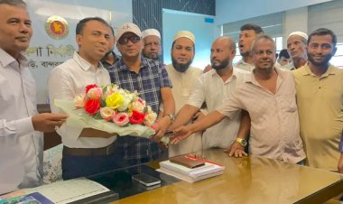 নাইক্ষ্যংছড়িতে নবাগত ইউএনও এনামুল হাসানকে বিএনপি ও অঙ্গ সংগঠনের ফুলেল শুভেচ্ছা
