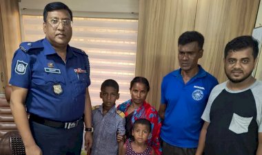 নওগাঁ সদরে দ্রুততম সময়ে নিখোঁজ হওয়া শিশু জয়ন্ত ও ঋতু দুই ভাই-বোন উদ্ধার,পিতা-মাতার নিকট নিকট হস্তান্তর