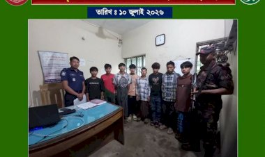 নাইক্ষ্যংছড়ি সীমান্তে ৮ মিয়ানমার নাগরিক আটক, বিজিবির হাতে থানায় সোপর্দ