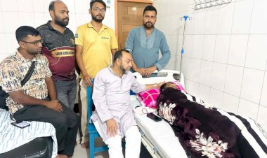রাজশাহী প্রেসক্লাব সভাপতিকে হাসপাতালে দেখতে সাংবাদিকদের ভিড়
