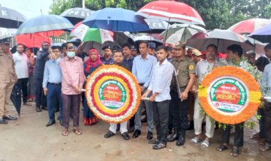 সিরাজগঞ্জে জুলাই গণঅভ্যুত্থান দিবস-২০২৬ উপলক্ষে  জেলা প্রশাসনের উদ্যোগে পুষ্পস্তবক অর্পণ ও দোয়া মাহফিল অনুষ্ঠিত