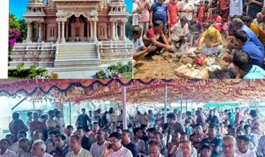 নওগাঁয় ঐতিহাসিক হিন্দুবাঘা ধামে দুই কোটি টাকা ব্যায়ে নতুন শিব মন্দিরের ভিত্তিপ্রস্তর স্থাপন করেছেন শ্রীরামপ্রসাদ ভদ্র