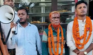 পটুয়াখালীর মির্জাগঞ্জে জামিনে মুক্ত মাদক মামলার আসামিকে ফুল দি‌য়ে বরণ