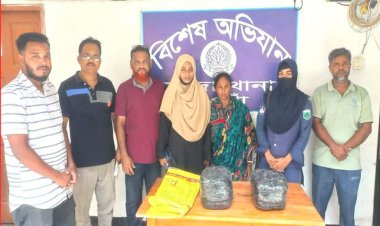 নওগাঁর মান্দায় পুলিশের মাদকবিরোধী অভিযান চালিয়ে ৬ কেজি গাঁজাসহ  মিতা কর্মকার গ্রেফতার