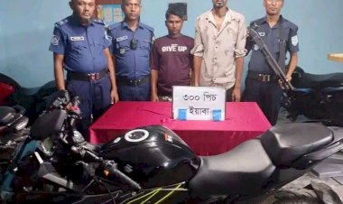 ঠাকুরগাঁওয়ের বালিয়াডাঙ্গীতে ৩০০ পিস ইয়াবাসহ দুইজন গ্রেপ্তার, মোটরসাইকেল জব্দ