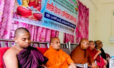 পূর্ব আবুরখীল শান্তিময় বিহারে বর্ষাষাটিকা দান ও ধর্মসভা অনুষ্ঠিত