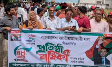 বিএনপির প্রতিষ্ঠাবার্ষিকীতে পাবনায় পেশাজীবী দলের বর্ণাঢ্য র‌্যালি