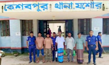 কেশবপুরে নিষিদ্ধ ঘোষিত আওয়ামী লীগের  ৩ নেতা-সহ ৫ জন গ্রেফতার