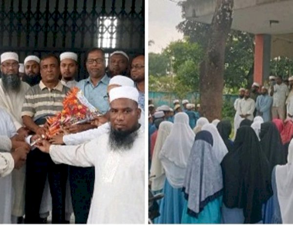 কেশবপুর বাহারুল উলুম কামিল মাদ্রাসার  সভাপতি ও বিদ্যোৎসাহী সদস্যকে সংবর্ধনা প্রদান
