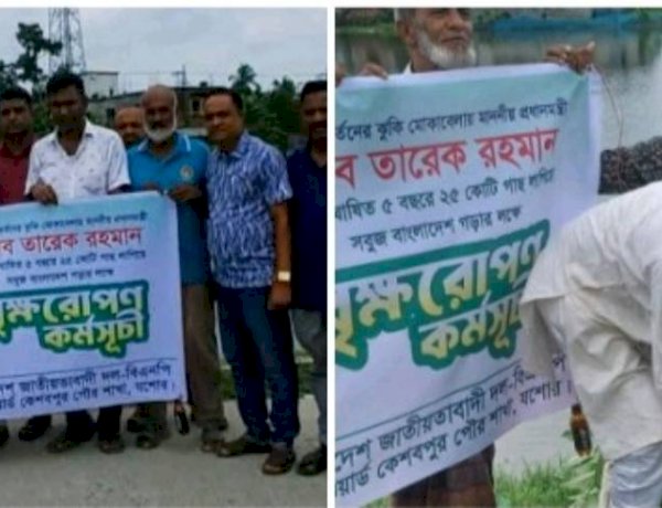 কেশবপুর বিএনপি'র উদ্যোগে বৃক্ষরোপণ  কর্মসূচি অনুষ্ঠিত