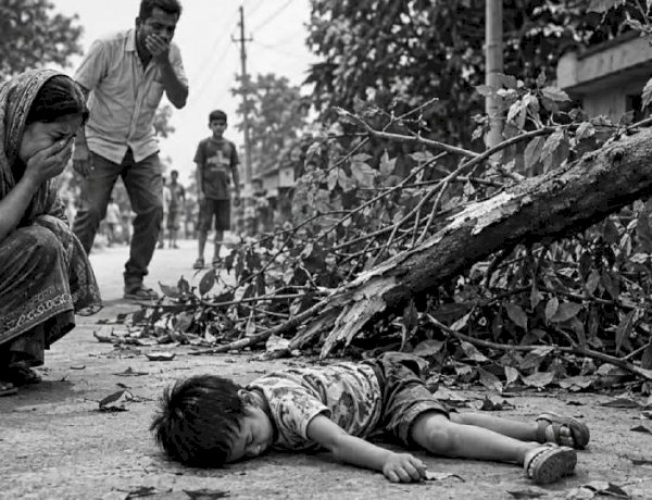 কেশবপুরে রাস্তার পাশের গাছের কাটা  ডাল পড়ে এক শিশুর করুন মৃত্যু