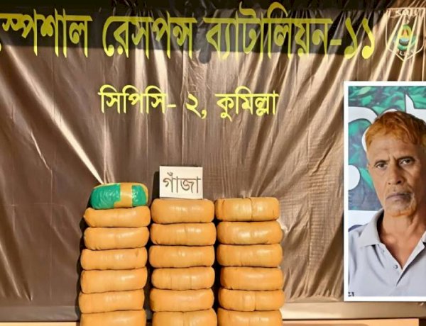 অর্থলোভে বিবেক বিসর্জন: দেবীদ্বারে ৩৭ কেজি গাঁজাসহ প্রবীণ কারবারি আটক