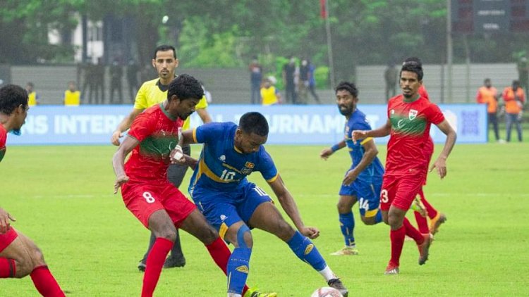 মালদ্বীপের বিপক্ষে ম্যাচের ৫৮ মিনিট পর্যন্ত ৪–০ গোলে পিছিয়ে ছিল শ্রীলকা