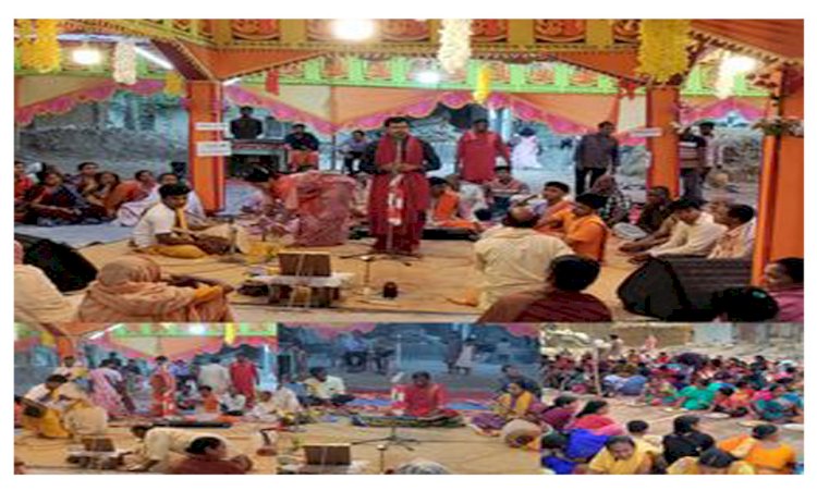 নওগাঁ মহাদেবপুরে ৯ নং চেরাগপুর  ইউনিয়নের ৯ নম্বর বাগধানা গ্রামের ২১তম ১৬ প্রহর ব্যাপী লীলা কীর্তন ‌যজ্ঞ অনুষ্ঠান শুরু হয়