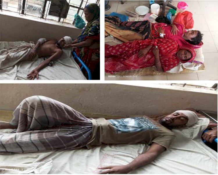 গলাচিপায় মামলা করায় আসামীদের হামলায় আহত ৪ জন হাসপাতালে ভর্তি