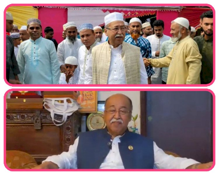 নরসিংদীর মনোহরদীতে শিল্পমন্ত্রী,র ঈদ উদযাপন