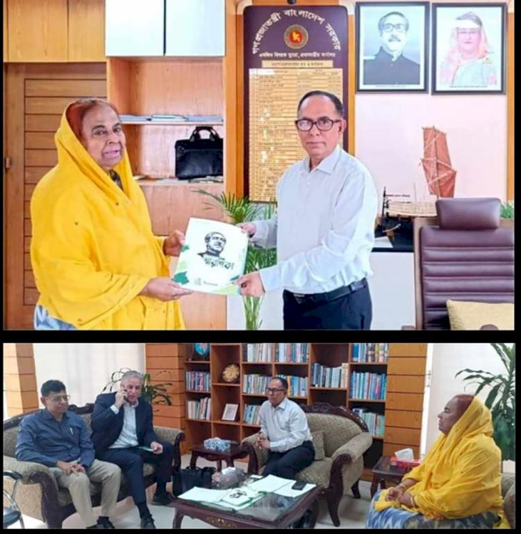 ঢাকায় এনজিও বিষয়ক ব্যুরোর মহাপরিচালকের সাথে ড.হোসনে আরা বেগমের সৌজন্য সাক্ষাৎ