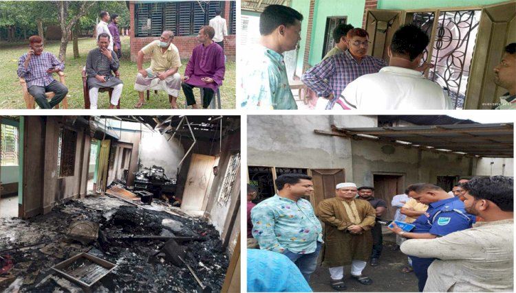 জেলা পরিষদ সদস্যের বাড়িতে আগুন