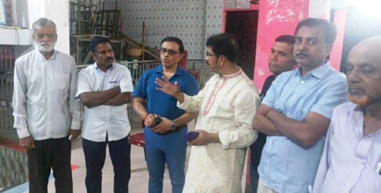 কেশবপুরে শ্রী শ্রী কালী মন্দির পরিদর্শনে  কেন্দ্রীয় বিএনপি নেতা অপু