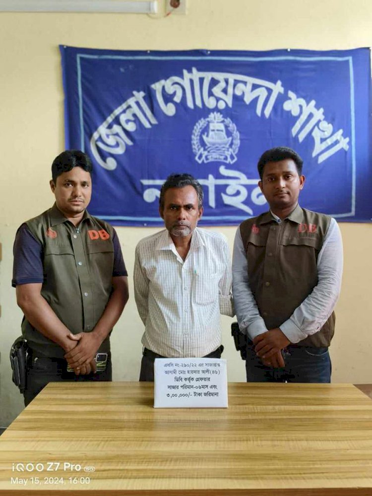 নড়াইলে ডিবি পুলিশের সফল  অভিযানে সাজা প্রাপ্ত আসামি গ্রেফতার