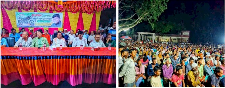 গোবিন্দগঞ্জের  মোটরসাইকেল  প্রতীকে ভোট প্রার্থনা করে লিফলেট বিতরণ ও পথসভা অনুষ্ঠিত