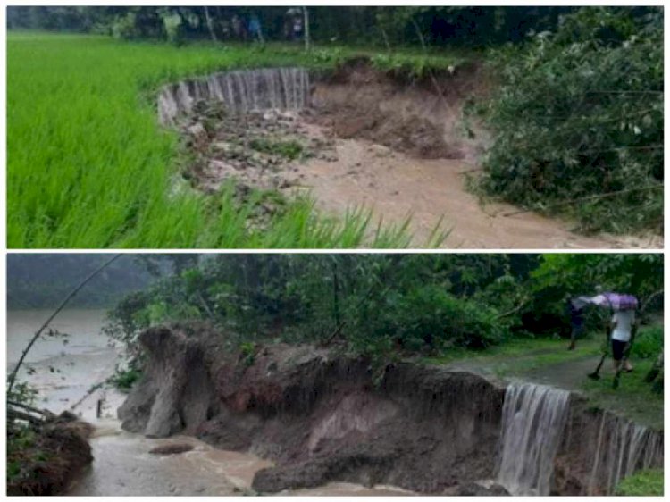 বালু বিক্রিতে সৃষ্ট পুকুরে ফসলী জমি গ্রাস,ভুক্তভোগী কৃষকদের অভিযোগ