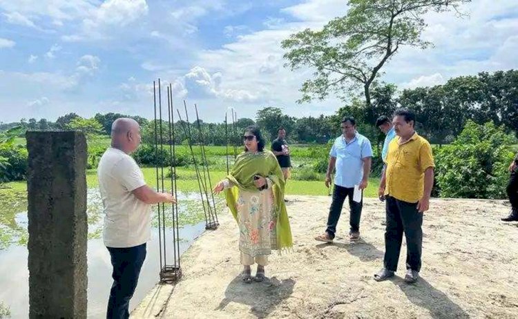 উন্নয়নমূলক কার্যক্রম পরিদর্শনে উপজেলা নির্বাহী অফিসার