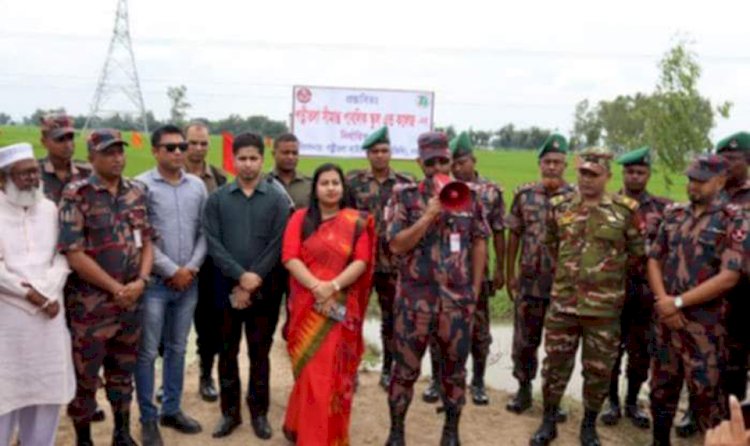 নওগাঁয় সীমান্ত পাবলিক স্কুল এন্ড কলেজ’এর স্থান নির্ধারন হস্তান্তর অনুষ্ঠান অনুষ্ঠিত