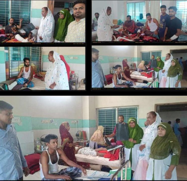 বগুড়ায় ড.হোসনে আরা বেগম আন্দোলনে আহত শিক্ষার্থীদের খোঁজ নেন