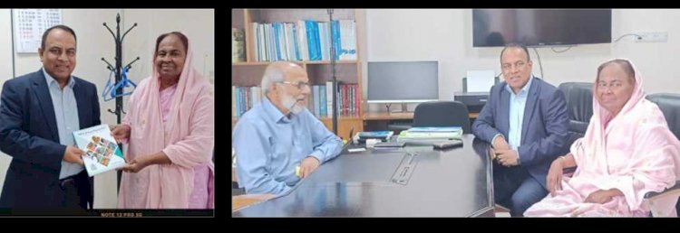 ঢাকায় জনতা ব্যাংকের চেয়ারম্যানের সাথে ড.হোসনে আরা বেগমের মতবিনিময়