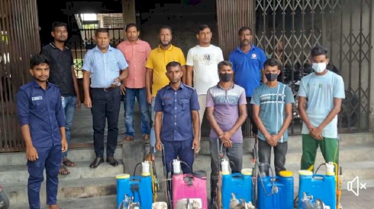 কেশবপুরের পৌরসভা এলাকায় ঔষধ স্প্রে  কার্যক্রমের উদ্বোধন
