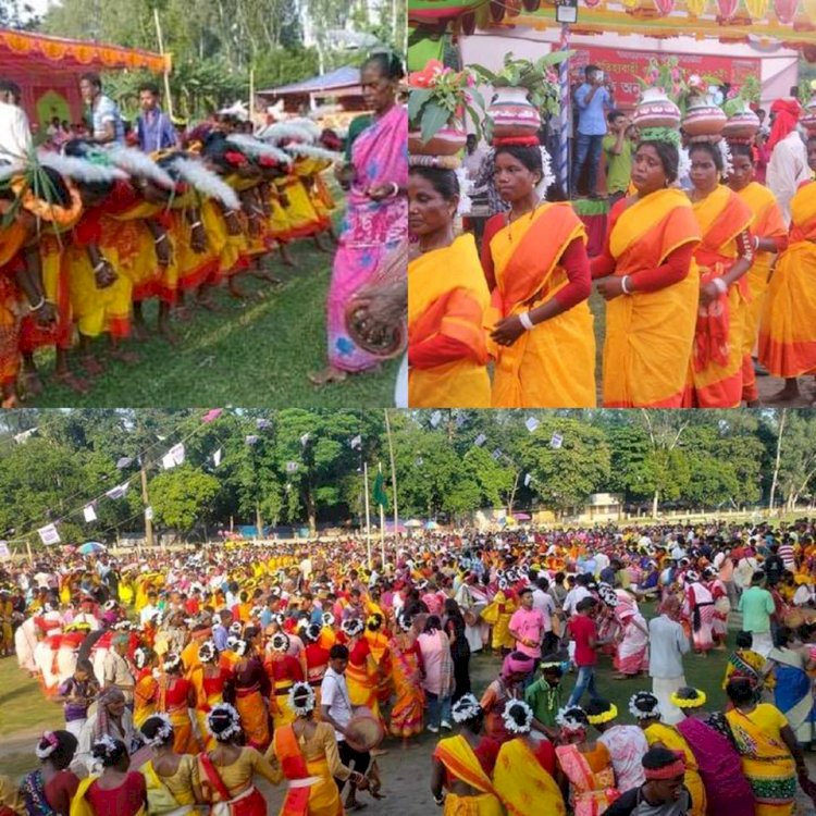 নওগাঁর দেয়ানপুরে ক্ষুদ্র নৃগোষ্ঠী আদিবাসী জাতিসত্তার বৃক্ষের ডালপূজাকে কেন্দ্র করে কারাম উৎসব অনুষ্ঠিত