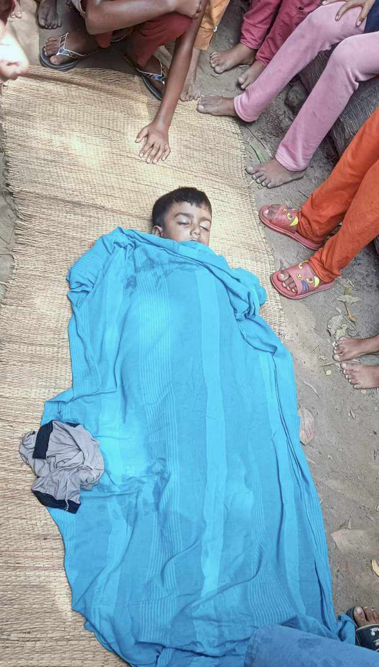 নওগাঁর বালুভরা গ্রামে  পুকুরের পানিতে ডুবে ইয়ামিন নামে এক   শিশুর মৃত্যু