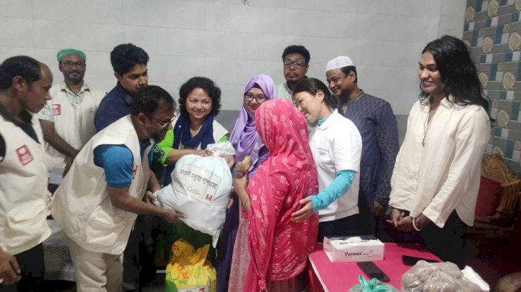 জাপানের সহযোগিতায় বুড়িচংয়ে ১২০০ পরিবার পেল ১ মাসের খাদ্য সামগ্রী