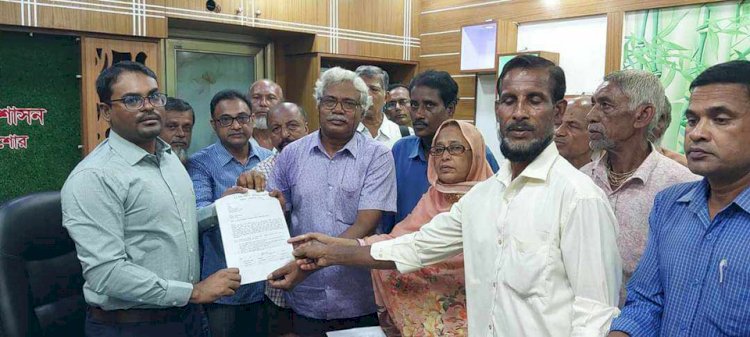 কেশবপুরে ২৭ বিলের জলাবদ্ধতা নিরসনের  দাবীতে স্মারকলিপি প্রদান।