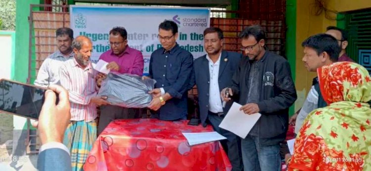 দিনাজপুর ডোমেইনে টিএমএসএসের শীতবস্ত্র বিতরণ।