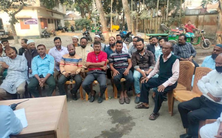 শিবপুর উপজেলা মডেল থানায়   উপজেলার সব বাজার কমিটির সভাপতি, সাধারণ সম্পাদক দের সাথে ওসির মতবিনিময়